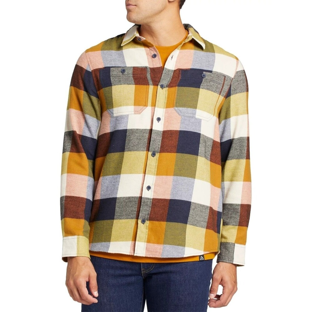 Alpine Design Men's Brushed Flannel Long Sleeve Shirt XL Plaid‎ NWT